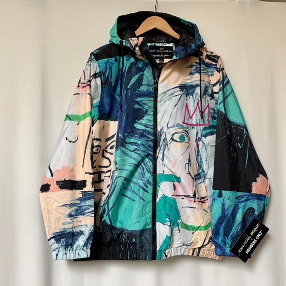 Members Only Other - NWT Jean Michel Basquiat x Members Only Hooded Windbreaker Jacket Size L